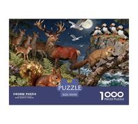 Distinctive Scottish Animals Puzzle De Madera Impermeable Puzzles De 1000 Piezas Regalos para Adultos Colorido Rompecabezas Juegos Educativos