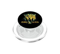 Distorsión Social Oficial Nacida para Matar Leopardo PopSockets PopGrip para MagSafe