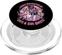 Distraídas por los Gatos y Las misiones secundarias, Lindas heroínas, Gatos, Gamer Girls PopSockets PopGrip para MagSafe