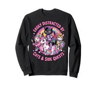 Distraídas por los Gatos y Las misiones secundarias, Lindas heroínas, Gatos, Gamer Girls Sudadera