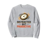 Distraído Pero productivo | Productividad Divertida Inspirada en el TDAH Sudadera