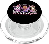Distraído por Gatos y misiones secundarias Cat Hero Dragon Princess PopSockets PopGrip para MagSafe