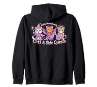 Distraído por Gatos y misiones secundarias Cat Hero Dragon Princess Sudadera con Capucha
