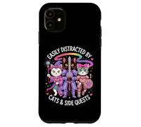 Distraído por Gatos y misiones secundarias Cute Hero Cats Geek Girls Carcasa para iPhone 11