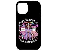 Distraído por Gatos y misiones secundarias Cute Hero Cats Geek Girls Carcasa para iPhone 12/12 Pro