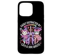 Distraído por Gatos y misiones secundarias Cute Hero Cats Geek Girls Carcasa para iPhone 15 Pro MAX