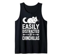 Distraído por Las Chinchillas Chinchilla Divertida Camiseta sin Mangas