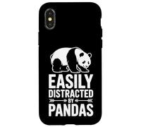 Distraído por Pandas Funny Panda Carcasa para iPhone X/XS