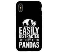 Distraído por Pandas Funny Panda Carcasa para iPhone X/XS