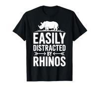Distraído por rinocerontes Divertido Rinoceronte Camiseta