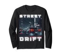 Distress JDM Tokyo Street Drift Racing Cars por La Noche Manga Larga