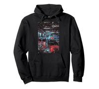 Distress Vintage JDM Legendary Race Drift Cars En El Garaje Sudadera con Capucha