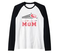 Distressed Cool Hockey Mom Camiseta Manga Raglan