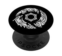 Distressed Crimson Desert Symbol of Pywel Design For Gamers PopSockets PopGrip Adhesivo