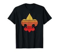 Distressed Fleur-De-lis Retro 80's / 90's Scouting America Camiseta
