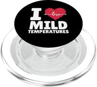 Distressed Heart Graphic I Love Mild Temperatures PopSockets PopGrip para MagSafe