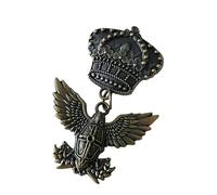 Distressed Historical Badge Martial Pin Insignias de colección para coleccionistas entusiastas de la historia Temas Event Emblemas Temas Decoración de Eventos, One Size, como se describe