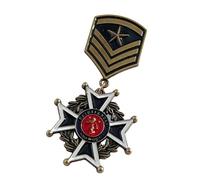 Distressed Historical Badge Martial Pin Insignias de colección para coleccionistas entusiastas de la historia Temas Event Emblemas Temas Decoración de Eventos, One Size, como se describe