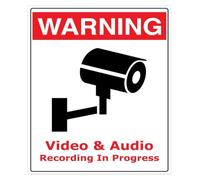 Distressed Live Recording Underway Warning Metal 12x8 Inch