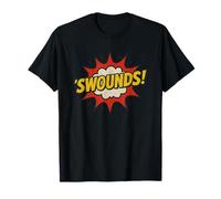 Distressed Swounds Elizabelthan Juran Word Comic Book Camiseta