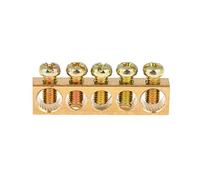 Distribución 10pcs 5 Agujero Cable eléctrico Terminal de tornillo terreno neutral Bar Cero bloque terminales,Durabilidad