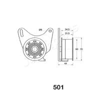 JAPANPARTS BE-501 Tensor de correa, correa dentada