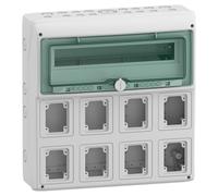 Distribuidor 1x18 empotrado IP65 para enchufes Mureva 13182