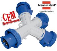 Distribuidor A 3 Enchufes Cee IP 67 - Industrial 220-230V Fase brennenstuhl