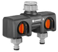 Distribuidor de 2 vías Gardena 8193-20 para grifo de 3/4" y 1"