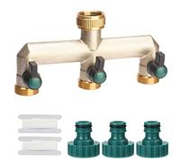 Distribuidor de 3 vías con grifo de latón - Distribuidor de agua 3/4"