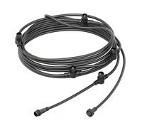 Distribuidor de 6 vías para sistema enchufable NEMO (IP44) 5,1 m negro
