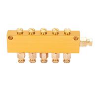 Distribuidor de aceite de latón Distribuidor de pistón de aceite lubricante ajustable de 5/6 vías Bloque de colector de valor para sistema de lubricación centralizada(1 in 5 out)