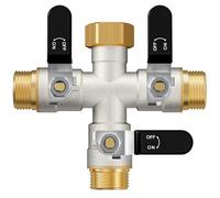 Distribuidor de agua de 3 vías, distribuidor de agua de 3 vías, el flujo de agua se divide en tres direcciones: paralelo a izquierda y derecha, así como hacia abajo, distribuidor de jardín de 3/4