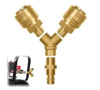 Distribuidor de Aire Comprimido,2 Conector de Aire Comprimido 1/4",1 Boquilla Enchufable de Rosca Externa de 1/4