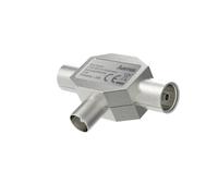 Distribuidor de antena, enchufe coaxial. macho - 2 enchufes coaxiales. fem., ...