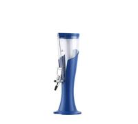 Distribuidor de bebidas de vidrio con soporte, Dispensador de bebidas en torre de cerveza con tubo de hielo con espita, 1,5 l multicolor, 3L, for bares de fiesta y pubs(Blu,1.5L)