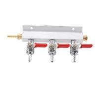 Distribuidor de CO2 para cerveza, múltiple vías, acero inoxidable y aluminio - Conexión segura sin fugas, fácil instalación para barriles