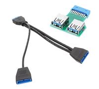 - Distribuidor de concentrador Interno USB 3.0, Divisor de Cable de extensión de Ordenador Tipo Y USB3.0 de 19/20 Pines, adaptadores de Cable de computadora para computadoras de Escritorio,