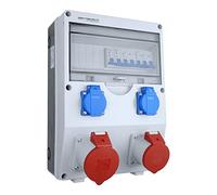 Distribuidor de corriente (2619) ECO-S, 1 módulo de 16 A, 1 módulo de 32 A y 2 módulos de 230 V, empotrable