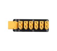 Distribuidor de corriente de 6 vías con para conectores Xt60 para modelos RC, carga total de 180 A hasta 30 A por puerto, CC 11-25 V (3S-6S) compatible para sistemas FPV y ESC, diseño PCB de doble