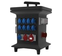 Distribuidor de corriente KIB-S/FI 2x32A 2x16A 2xCamp 16x230V + enchufe 32A 0885