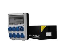 Distribuidor de corriente TD-S 8 x 230 V 16 A, sistema francés Mennekes, caja distribuidor de corriente para obras LSS 10 kA, distribuidor de enchufe, doctorvolt 2350