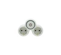Distribuidor de enchufes doble con interruptor schuko z/u W-72003