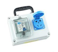 Distribuidor de energía de pared de 10A 250V para construcción con interruptor e interfaz impermeable para conexiones eléctricas seguras (B)