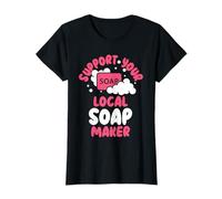 Distribuidor de jabón Apoya Divertido a tu máquina de jabón Local Camiseta