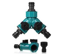 Distribuidor de manguera de 2 vías, distribuidor de agua para manguera de jardín, conexiones de tubería de agua para conector de manguera en forma de Y, conexión de tubería, herramientas de jardín (1