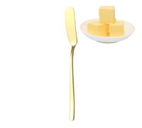 Distribuidor de mantequilla - Distribuidor de queso crema, espolvoreador de queso de metal, herramienta de cocina, raspador de mantequilla con mango largo, raspador de queso curvado, cubiertos para