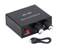 Distribuidor de sonido Active 2 Way 1 en 2 Out Mini Small AMP de AMP de 3.5 mm Control de volumen DC5V Aleación de aluminio para amperios de sonido auriculares