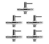 Distribuidor de tubo de aire de acuario de 5 piezas Tanque de pescado Divisor de aire de una sola cabeza Conjunto de válvula de palanca de control de flujo de aire de acero inoxidable Válvula de tubo