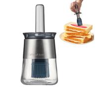 Distribuidor D'huile Avec Brosse, distribuidor D'huile Pour Cuisine Avec Brosse | Bouteille D'huile De Cuisine Avec Couvercle Et Brose en Silicone, Recipient À Sauce Soja 2 A 1 Pour La